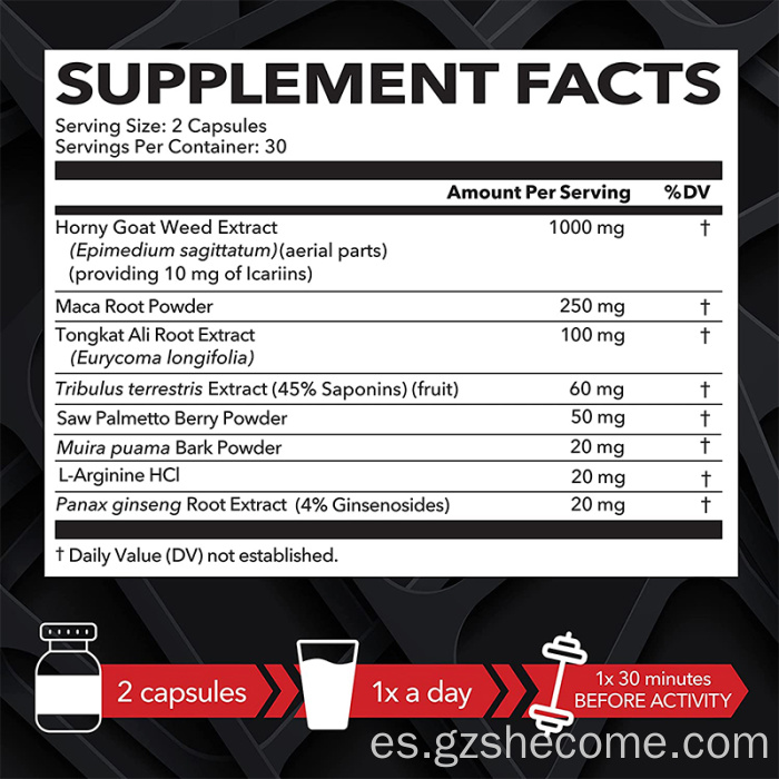 Suplemento de salud de hierbas Honey Goat Weed con Maca